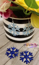 Load image into Gallery viewer, Double Layer Snowflake Teardrop Earrings Steel Rule Die