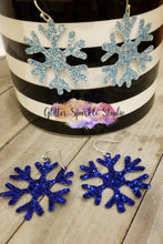 Load image into Gallery viewer, Double Layer Snowflake Teardrop Earrings Steel Rule Die