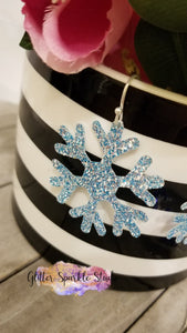 Double Layer Snowflake Teardrop Earrings Steel Rule Die